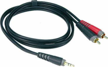 KLOTZ AY7-0300 Mobile Recording OUT Y-Kabel Mini Klinke 3p. 2x Chinch 1m schwarz