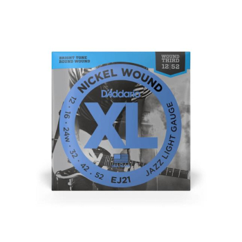 D`Addario EJ21 Saitensatz E-Gitarre 12-52 umsponnene G-Saite