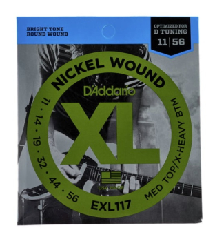D`Addario EXL117 Saitensatz E-Gitarre D Tuning 11-56