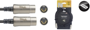 MIDI Kabel 10m Stagg PRO NMD10R