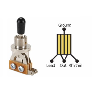 3 way Switch, Les Paul Style, 3 Weg Schalter, schwarzer Knopf