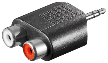 Adapter 2x Chinch (L&R) auf 1x 3,5 Klinke Stereo