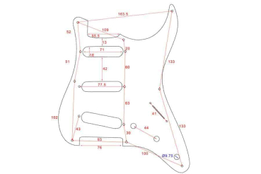Allparts Strat Schlagbrett Creme