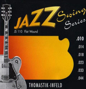 THOMASTIK Jazz Swing JS110 Saitensatz für Jazzgitarre Flat Wound