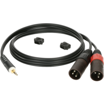 KLOTZ AY9-0200 Mobile Recording Y-Kabel / Mini Klinke Stereo auf 2x XLR male L/R 2m schwarz