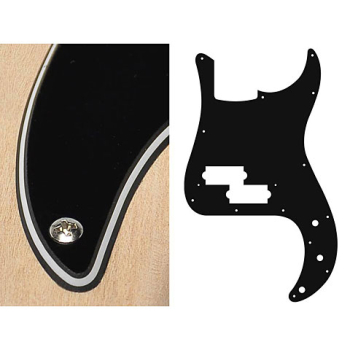 Pickguard, Schlagschild für 4-string Precision Bass, schwarz, 13 Löcher