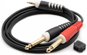 KLOTZ AY5-0100 2x 6,3 mono auf 1x 3,5 Stereo Y-Kabel