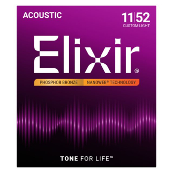 ELIXIER Nanoweb 80/20 Bronze 11/52 Saitensatz für Westerngitarre