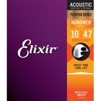 ELIXIER Nanoweb Phosphor Bronze 10/47 Saitensatz für Westerngitarre