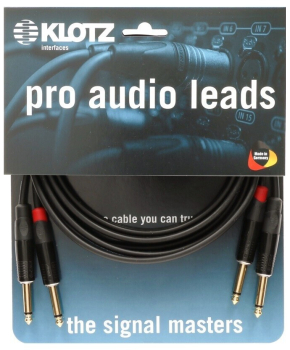 KLOTZ KMP0600 Pro Stereo Keyboard Twin Klinkenkabel 6m