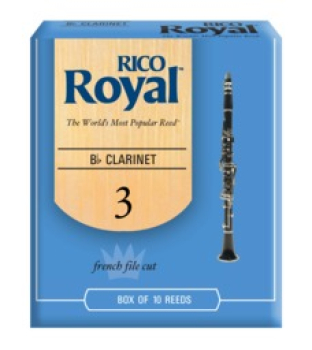 RICO ROYAL Bb Klarinetten Blatt French File Cut Stärke 3