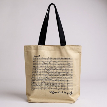 Henkeltasche, Tragetasche mit Innenfutter Musikmotive