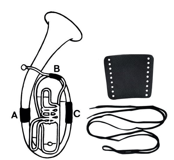 Handschutz Tenorhorn Leder 3tlg.