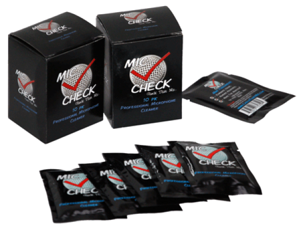 Mic Check Desinfektions / Reinigungstücher für Mikrofon