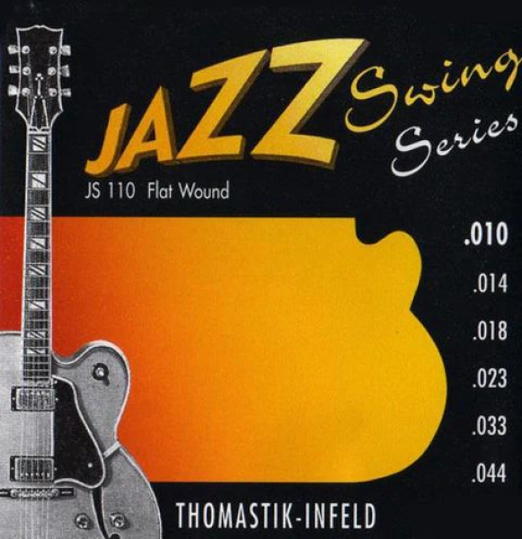 THOMASTIK Jazz Swing JS110 Saitensatz für Jazzgitarre Flat Wound