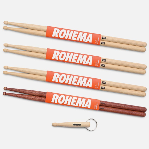 ROHEMA 5A Value Stick Pack 4 Paar Drumsticks