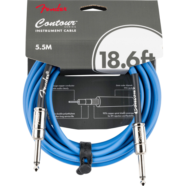 FENDER Contour Series Instrumenten Kabel 5,5m Placid Blue