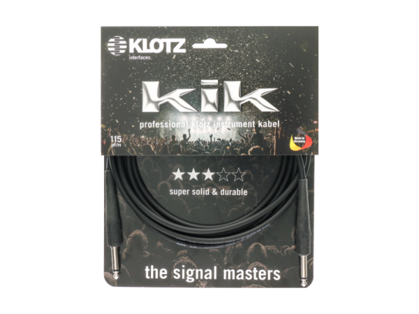 KLOTZ KIK 3.0PPSW Klinkenkabel 3m schwarz