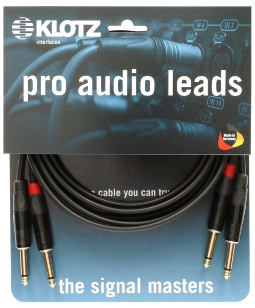 KLOTZ KMP0600 Pro Stereo Keyboard Twin Klinkenkabel 6m