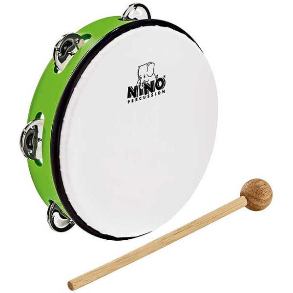 NINO Percussion Schellentrommel 10" grün