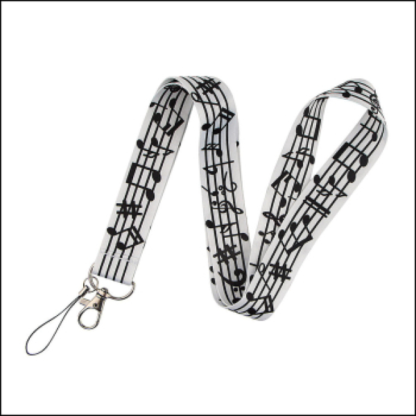 Schlüsselband / Handyband mit Notenmotiv