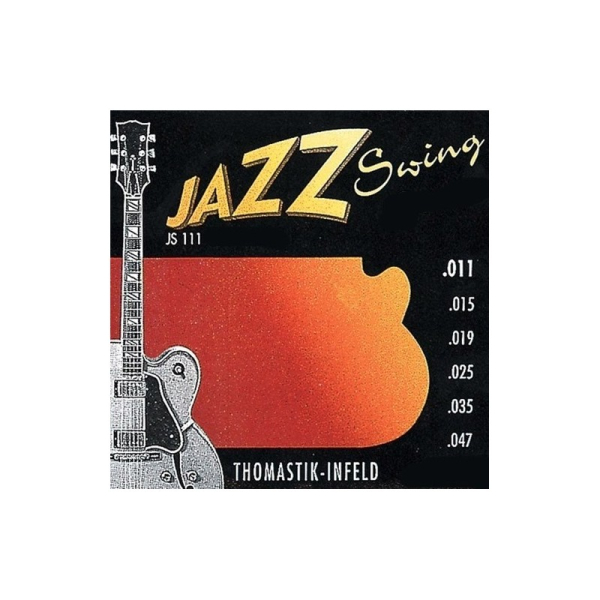 THOMASTIK Jazz Swing JS111 Saitensatz für Jazzgitarre Flat Wound